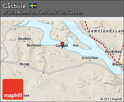 Shaded Relief 3D Map of Gåsböle