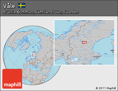 Gray Location Map of Våle