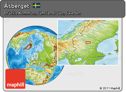 Physical Location Map of Åsberget