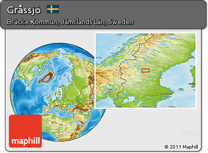 Physical Location Map of Gråssjö