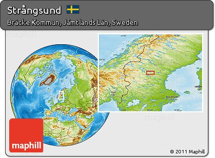 Physical Location Map of Strångsund