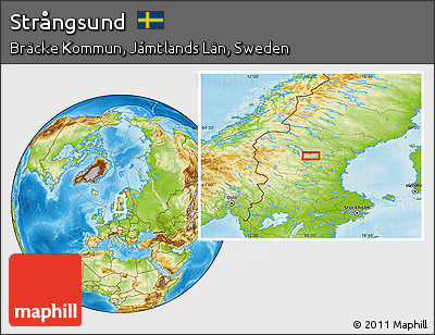 Physical Location Map of Strångsund