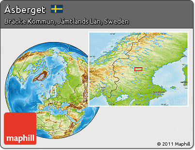 Physical Location Map of Åsberget