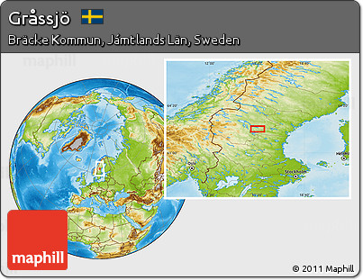 Physical Location Map of Gråssjö