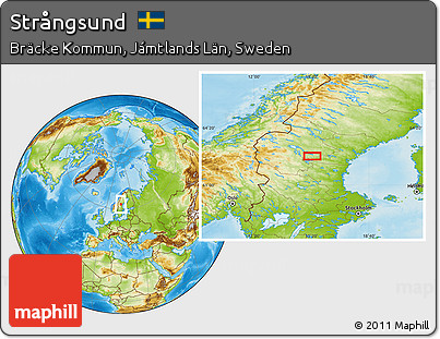 Physical Location Map of Strångsund