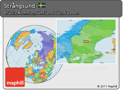 Political Location Map of Strångsund