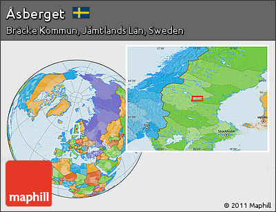 Political Location Map of Åsberget