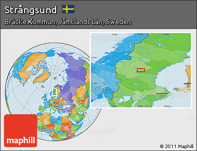Political Location Map of Strångsund