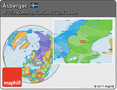 Political Location Map of Åsberget