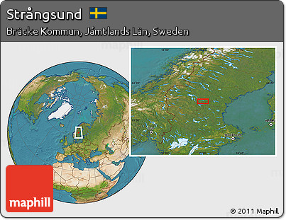 Satellite Location Map of Strångsund