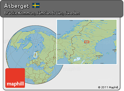 Savanna Style Location Map of Åsberget
