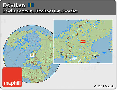 Savanna Style Location Map of Döviken