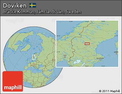 Savanna Style Location Map of Döviken