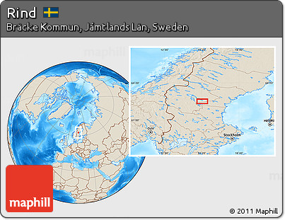 Shaded Relief Location Map of Rind