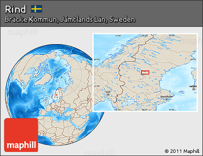 Shaded Relief Location Map of Rind
