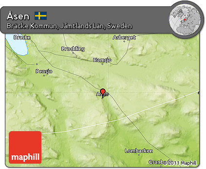Physical Map of Åsen