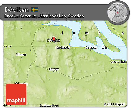 Physical Map of Döviken