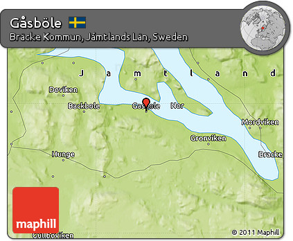 Physical Map of Gåsböle
