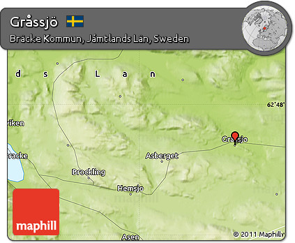 Physical Map of Gråssjö