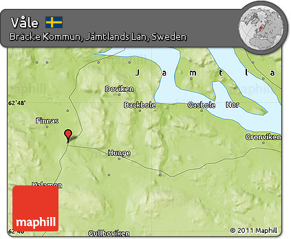 Physical Map of Våle