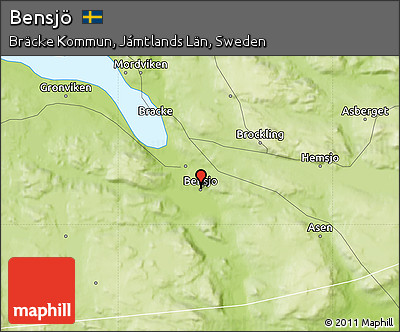 Physical Map of Bensjö