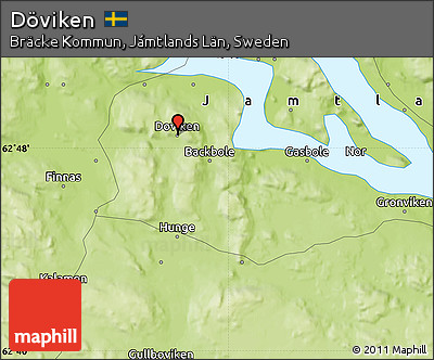 Physical Map of Döviken