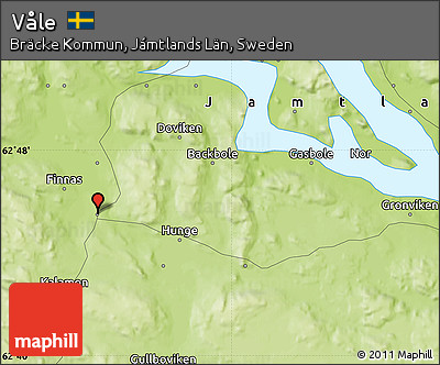 Physical Map of Våle