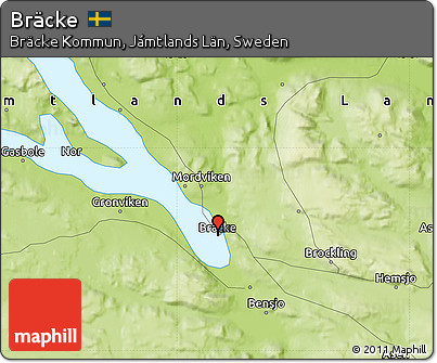 Physical Map of Bräcke
