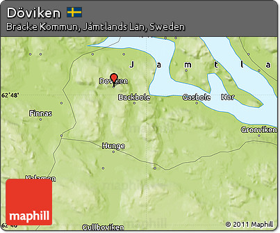 Physical Map of Döviken