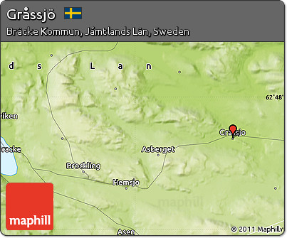 Physical Map of Gråssjö
