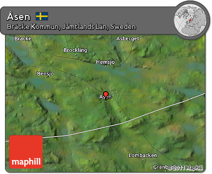 Satellite Map of Åsen