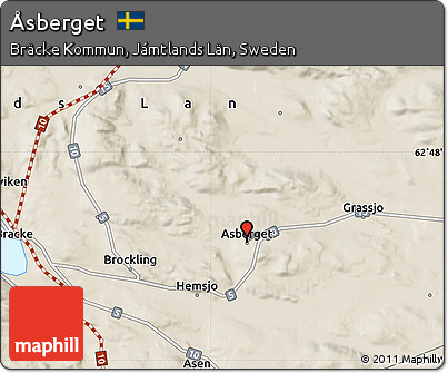 Shaded Relief Map of Åsberget