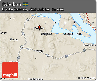 Shaded Relief Map of Döviken