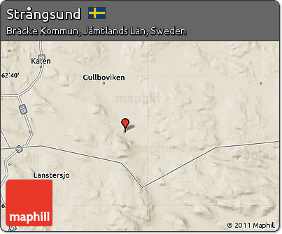 Shaded Relief Map of Strångsund