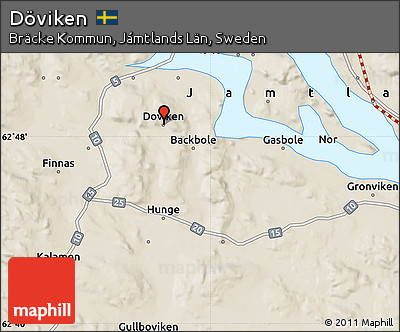 Shaded Relief Map of Döviken