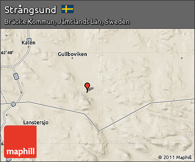 Shaded Relief Map of Strångsund