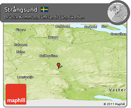 Physical Panoramic Map of Strångsund