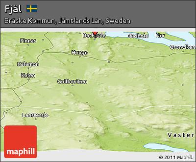 Physical Panoramic Map of Fjäl