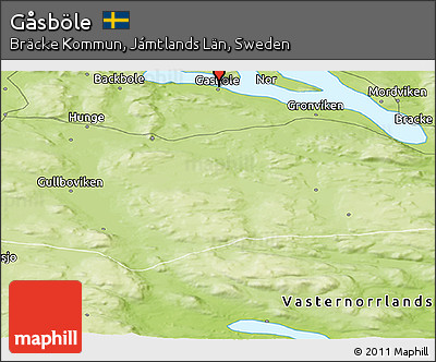 Physical Panoramic Map of Gåsböle