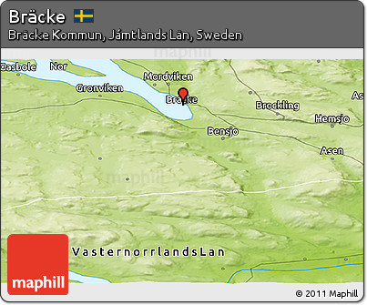 Physical Panoramic Map of Bräcke
