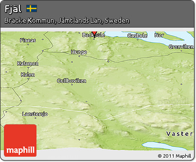 Physical Panoramic Map of Fjäl