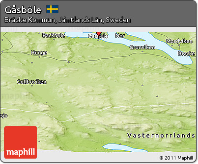 Physical Panoramic Map of Gåsböle