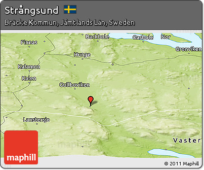 Physical Panoramic Map of Strångsund