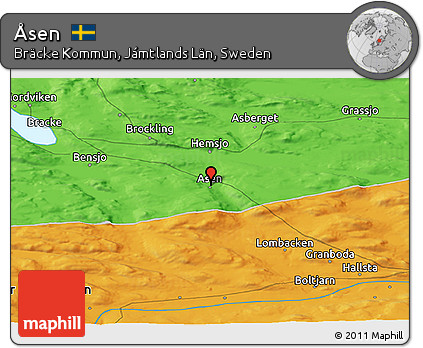 Political Panoramic Map of Åsen