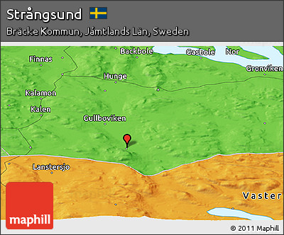 Political Panoramic Map of Strångsund