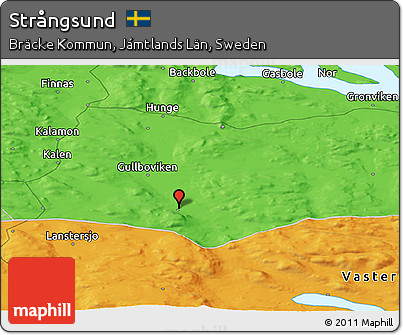 Political Panoramic Map of Strångsund