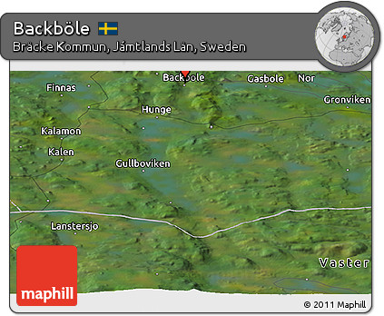 Satellite Panoramic Map of Backböle