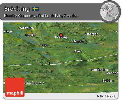 Satellite Panoramic Map of Bröckling