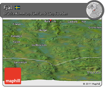 Satellite Panoramic Map of Fjäl