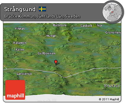 Satellite Panoramic Map of Strångsund